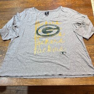 Green Bay Packers women’s sz 22‎ NFL football quarterback sleeve tshirt